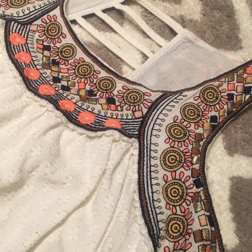 Anthropology Lilka Embroidered Shift Dress